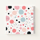 かわいい水玉模様の斑点の白 ノートブック (裏面)