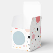 かわいい水玉模様の斑点の白 フェイバーボックス (オープン)