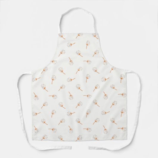 かわいい水玉模様の花柄 エプロン (正面)