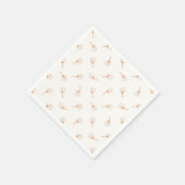 かわいい水玉模様の花柄 スタンダードカクテルナプキン (角)