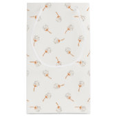 かわいい水玉模様の花柄 スモールペーパーバッグ (裏面)