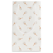 かわいい水玉模様の花柄 スモールペーパーバッグ (正面)