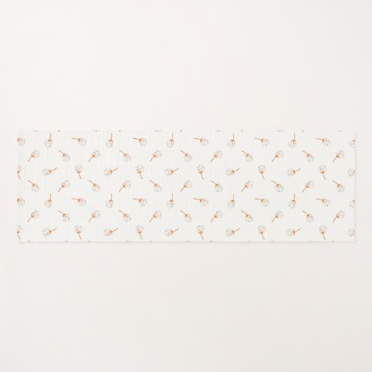 かわいい水玉模様の花柄 ヨガマット (正面(横))