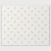 かわいい水玉模様の花柄 ラッピングペーパー (フラット)