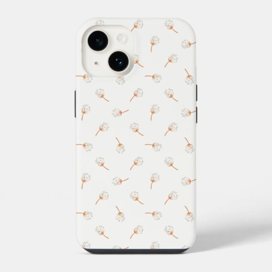 かわいい水玉模様の花柄 iPhoneケース (裏面)