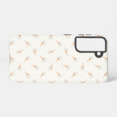 かわいい水玉模様の花柄 SAMSUNG GALAXYケース (裏面横)