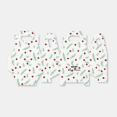 かわいい水玉模様クリスマスツリーレッドグリーン フェイバーボックス (折り畳みなし)