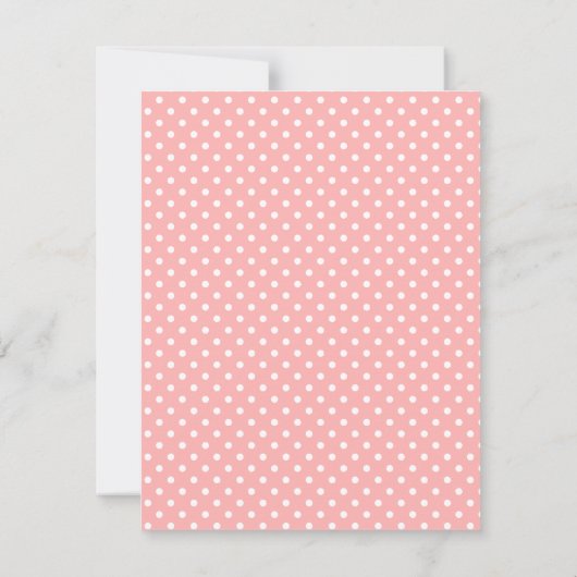 かわいい水玉模様ズラディブガールベビーシャワー 招待状 (裏面)