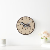 かわいい水玉模様ゼブララウンドクロック ラウンド壁時計 (ホーム)