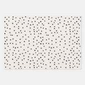 かわいい水玉模様ソフトカラーパステルミニマル ラッピングペーパーシート (正面)