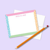 かわいい水玉模様パステル春イースターステーショナリー ノートカード