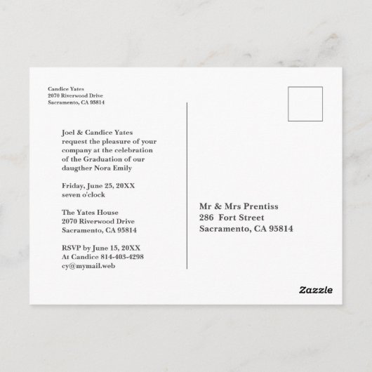 かわいい水玉模様プレKグラード3枚デニム生地 ポストカード (裏面)