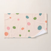 かわいい水玉模様モダンピンク緑ブルー バスタオルセット (ハンドタオル)