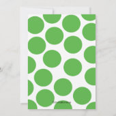 かわいい水玉模様モンキーベビー男女兼用シャワー 招待状 (裏面)