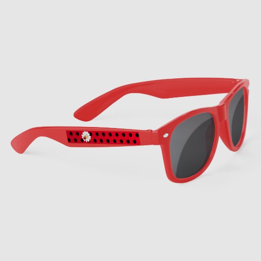 かわいい水玉模様ラディバグデイジーフラワーバースデーパーティー サングラス (右)