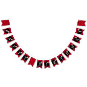 かわいい水玉模様ラディバグデイジーフラワーバースデーパーティー バンティングフラッグ (全)