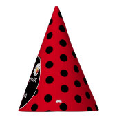 かわいい水玉模様ラディバグデイジーフラワーバースデーパーティー パーティーハット (右)