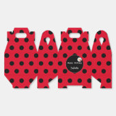 かわいい水玉模様ラディバグデイジーフラワーバースデーパーティー フェイバーボックス (見開き)