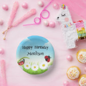 かわいい水玉模様ラディバグデイジーフラワーバースデーパーティー ペーパーボウル (パーティー)