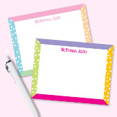 かわいい水玉模様春イースターガーリー文房具 ノートカード