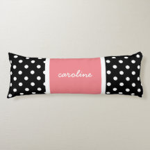 かわいい水玉模様、白黒&バラ、名前の追加