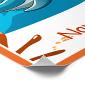 かわいい水生サメのカスタム子供部屋ポスター ポスター (角)