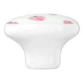 かわいい水色いちご柄 セラミックノブ (側面)