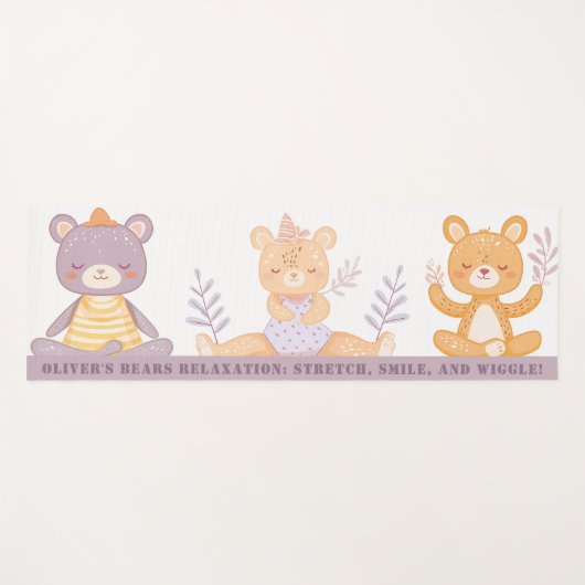 かわいい水色が子どものヨガマットを支える ヨガマット (正面(横))