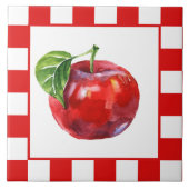 かわいい水色のアップルキッチン タイル (正面)