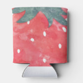 かわいい水色のイチゴ 缶クーラー (裏面)