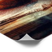 かわいい水色のイースタートリートカバーBunny Baker ポスター (角)