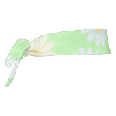 かわいい水色のカラフルデイジーパターングリーン タイヘッドバンド (回転270)