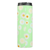 かわいい水色のカラフルデイジーパターングリーン タンブラー (裏面)