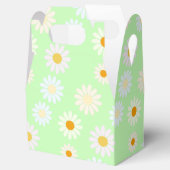 かわいい水色のカラフルデイジーパターングリーン フェイバーボックス (オープン)