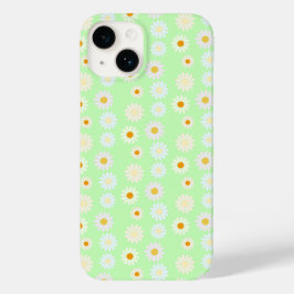 かわいい水色のカラフルデイジーパターングリーン Case-Mate iPhone 14ケース