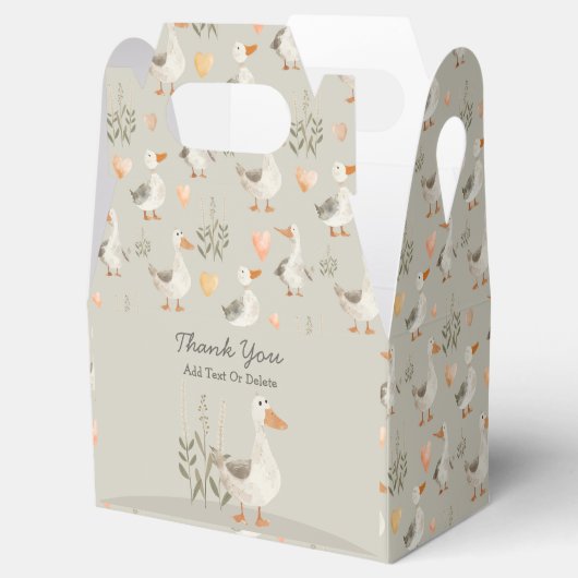 かわいい水色のガチョウ – カスタマイズ可能なお気に入りボックス フェイバーボックス (オープン)