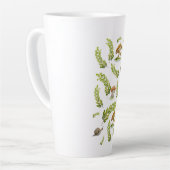 かわいい水色のキノコ型コーヒーマグ カフェラテマグ (左アングル)