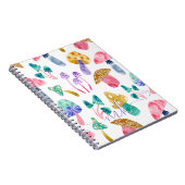 かわいい水色のキノコ ノートブック (右側)