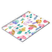 かわいい水色のキノコ ノートブック (左側)