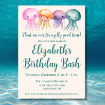 かわいい水色のクラゲザシー誕生日