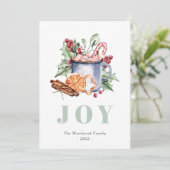 かわいい水色のクリスマススイーツ シーズンカード (スタンド正面)