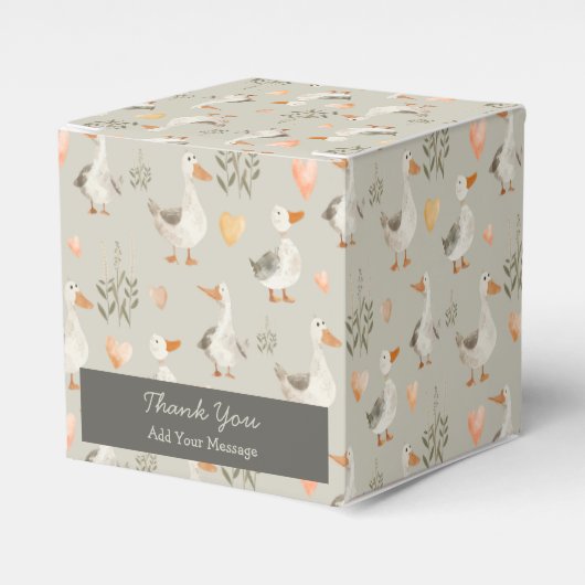 かわいい水色のゲーゼ&サンキューフェイスボックス フェイバーボックス (正面サイド)