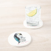 かわいい水色のコウテイペンギン コースター (側面)