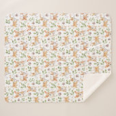 かわいい水色のコギ犬たち – ペット シェルパブランケット (正面(横))