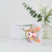 かわいい水色のコルギ |ホリデーギフト シーズンポストカード (スタンド正面)