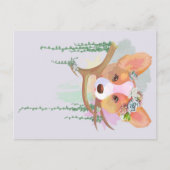 かわいい水色のコルギ |ホリデーギフト シーズンポストカード (正面)