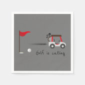 かわいい水色のゴルフおもしろいゴルフは呼び出し引用文 スタンダードカクテルナプキン (正面)