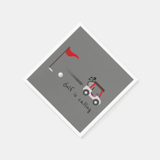 かわいい水色のゴルフおもしろいゴルフは呼び出し引用文 スタンダードカクテルナプキン (角)