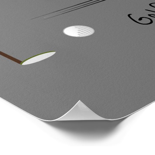 かわいい水色のゴルフおもしろいゴルフは呼び出し引用文 ポスター (角)