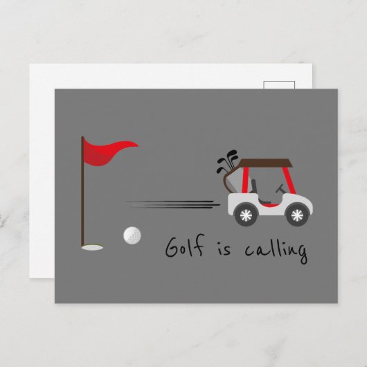 かわいい水色のゴルフおもしろいゴルフは呼び出し引用文 ポストカード (正面/裏面)